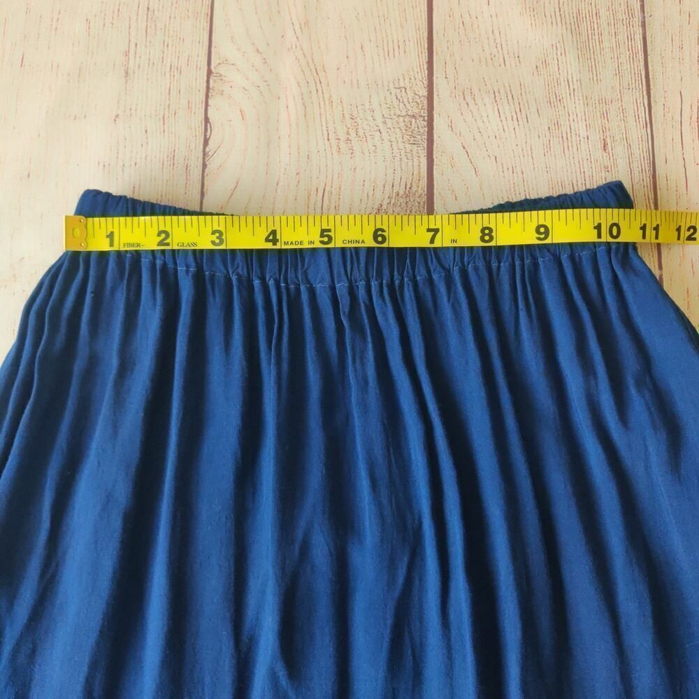 Tie dye tiered navy boho maxi skirt sz XS - Picture 6 of 7